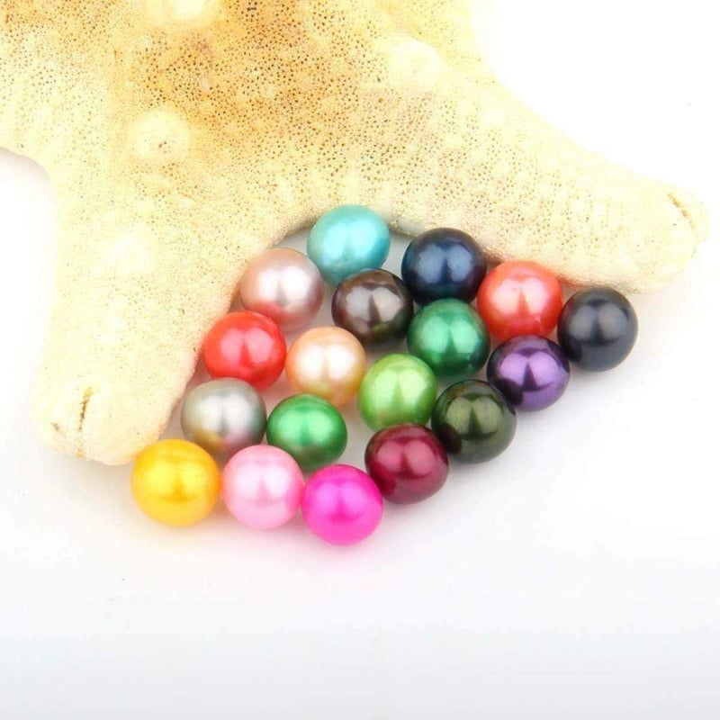 POSHOPS 50 PC Freshwater Oyster with Pearls Inside Round Pearls Oysters Bulk 7-8mm Love Wish Pearl Party Kids Activity Birthday Gift - Image 3